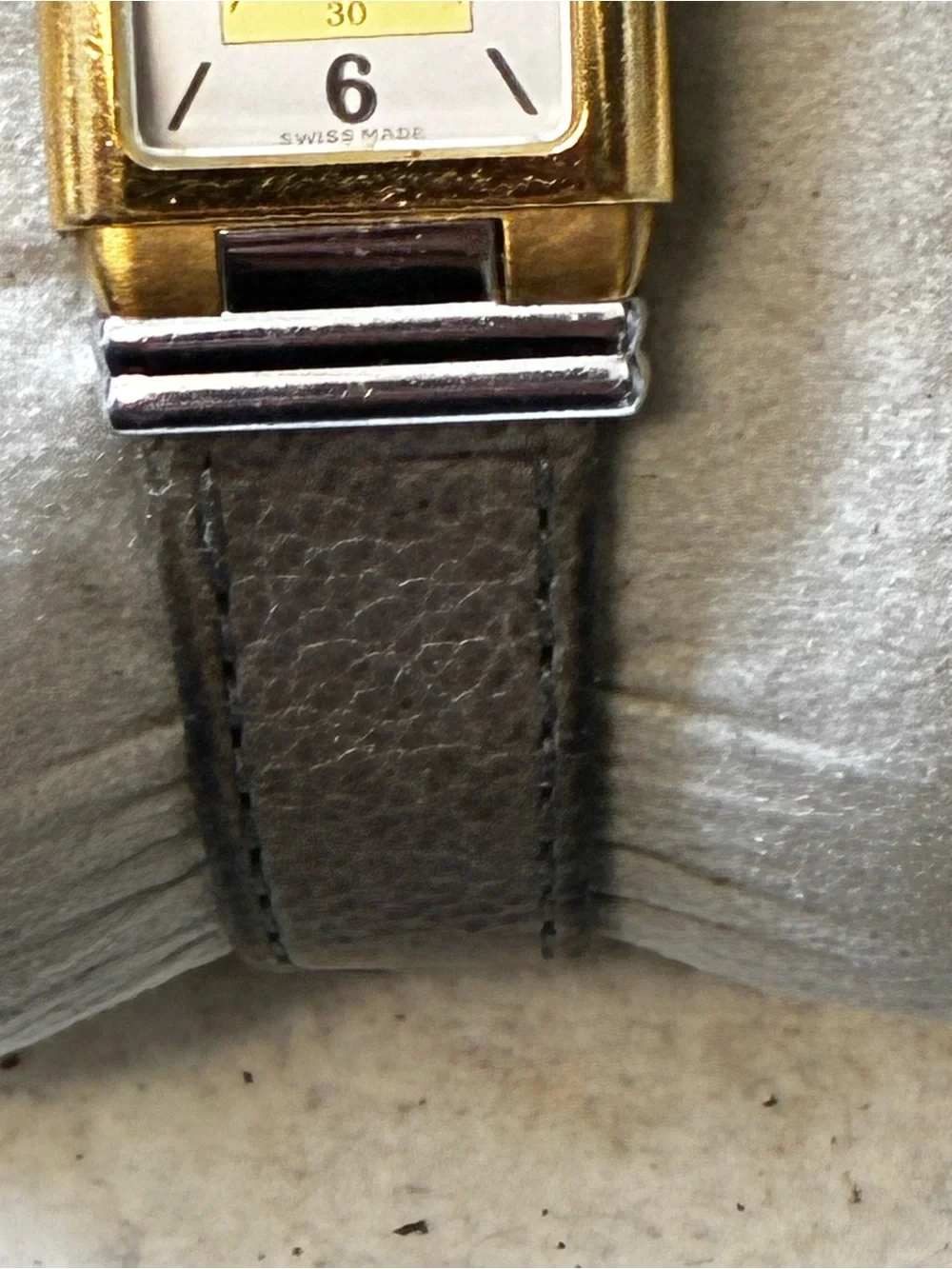 Vintage Movado 18mm Rectangular Ladies Watch 87-24-437 New Battery